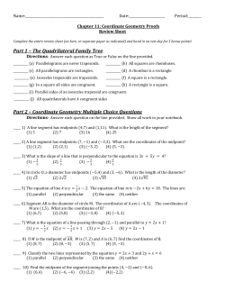 Part 1 &ndash; The Quadrilateral Family Tree Part 2 &ndash; Coordinate