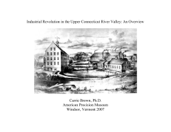 Industrial Revolution in the Upper Connecticut River Valley: An