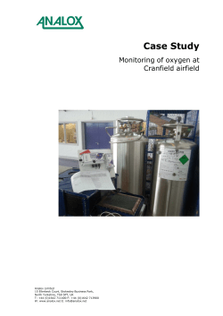 Monitoring of oxygen at Cranfield airfield