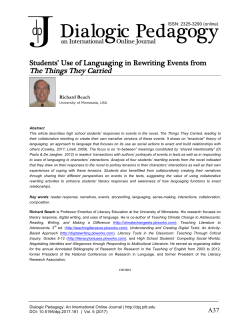 Print this article - Dialogic Pedagogy Journal
