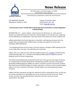 News Release - National Milk Producers Federation
