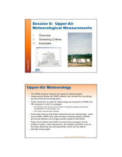 Session 6: Upper-Air Meteorological Measurements
