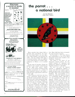 e parro &bull;&bull;&bull; a national bird