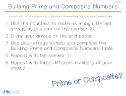 Building Prime and Composite Numbers