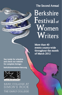 2012 Program - Berkshire Festival of Women Writers