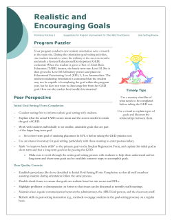 Realistic and Encouraging Goals