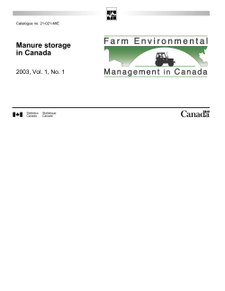 Manure storage in Canada