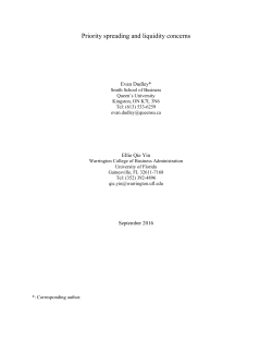 Priority spreading and liquidity concerns