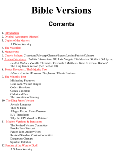 Bible Versions - Herbert W. Armstrong Searchable Library