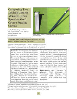 Comparing Two Devices Used to Measure Green Speed on Golf