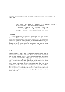 phase transformations for cyclohexane in mesoporous silicas john