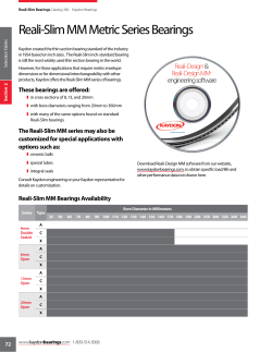 Reali-Slim MM&trade; metric bearings