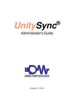 UnitySync Administrator Guide