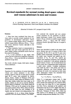 Revised Standards for Normal Resting Dead