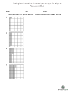 Finding benchmark fractions and percentages for a