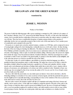 SIR GAWAIN AND THE GREEN KNIGHT JESSIE L. WESTON