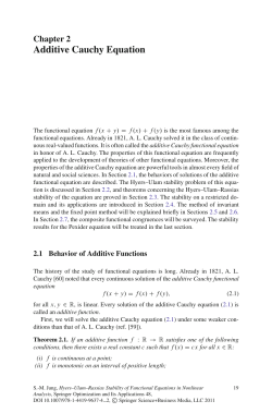 Additive Cauchy Equation