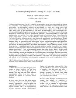 Confronting College Student Drinking: A Campus