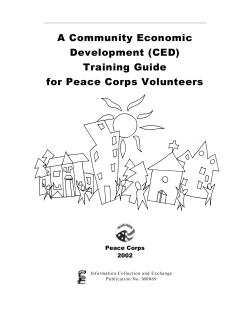 (CED) Training Guide for Peace Corps Volunteers