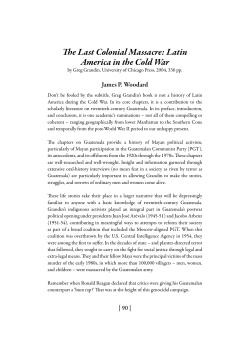 The Last Colonial Massacre: Latin America in the Cold War