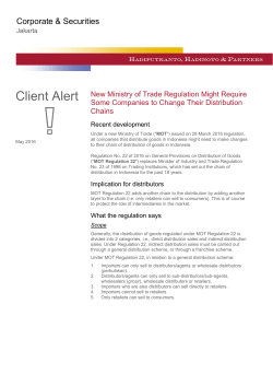 New Ministry of Trade Regulation Might Require Some Companies