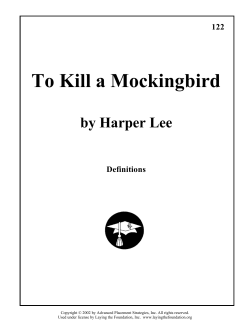 To Kill a Mockingbird