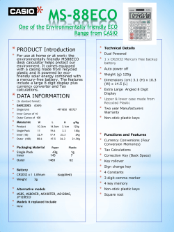 MS-88ECO spec Sheet