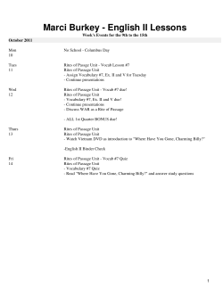 Marci Burkey - English II Lessons