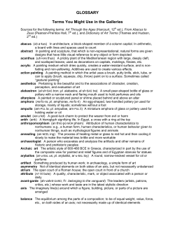 GLOSSARY Terms You Might Use in the Galleries