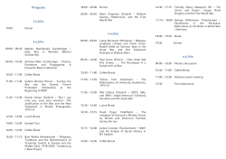 Programme - The Book and the Sword