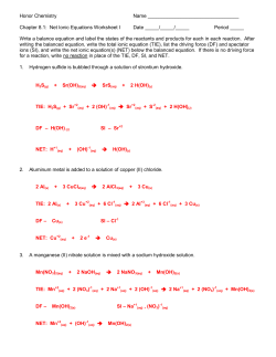 key - Mark RusH - WJHS Physics and Chemistry