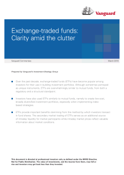 Head Exchange-traded funds: Clarity amid the clutter