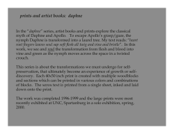 prints and artist books: daphne