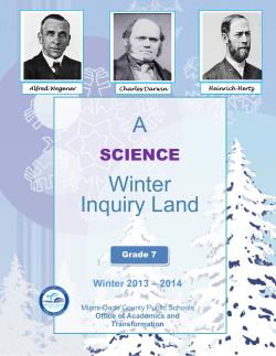A Winter Inquiry Land - WR Thomas Middle School - Miami