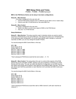 PCM92 &ndash; PCM96 &ndash; PCM96 Surround MIDI Setup Hints and Tricks