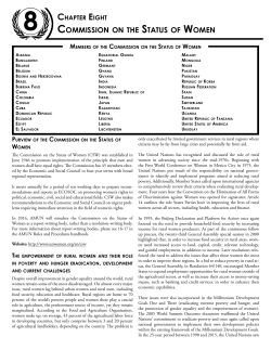 commission on the status of Women (CSW)