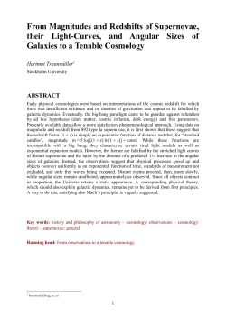 From magnitudes and redshifts of supernovae, their light