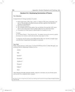 154 Appendix: Student Handouts and Teaching Aids