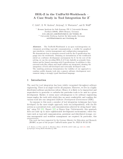 HOL-Z in the UniForM-Workbench - informatik.uni