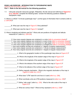 INTRODUCTION TO TOPOGRAPHIC MAPS