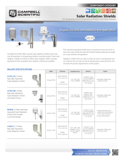 Solar Radiation Shields