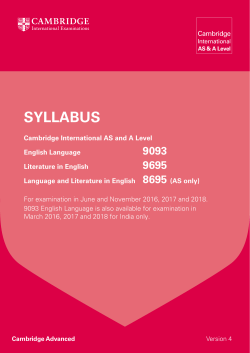 syllabus - Cambridge International Examinations