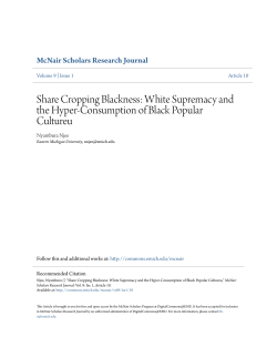 Share Cropping Blackness - Digital Commons @ EMU
