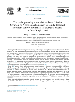 The spatial patterning potential of nonlinear diffusion.Comment on