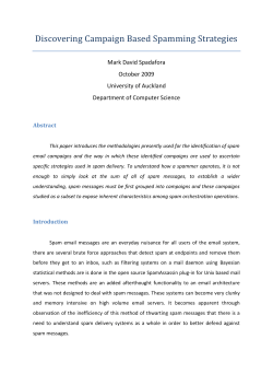 Discovering Campaign Based Spamming Strategies