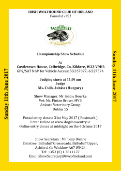Schedule - DogShowEntry.ie