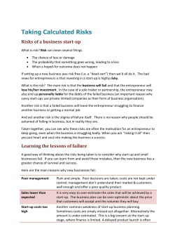 Taking Calculated Risks - School