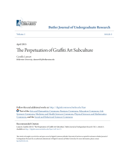 The Perpetuation of Graffiti Art Subculture