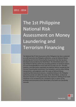 NRA Report - Anti-Money Laundering Council