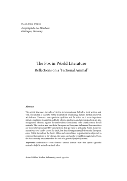 The Fox in World Literature - Nanzan Institute for Religion and Culture